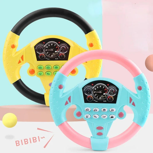 Steering Wheel Electric with Sound Kids Musical Educational Stroller Driving Vocal Toys