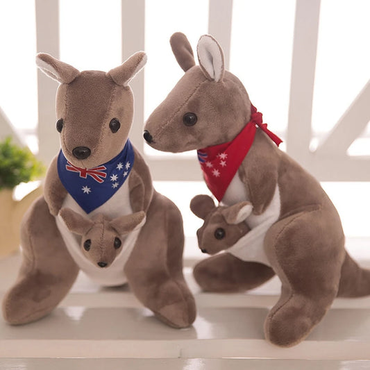 Australian Kangaroo Plush Toy Kangaroo Baby Creative Mother-Child Cute Doll Festive Gift For Children's Birthday