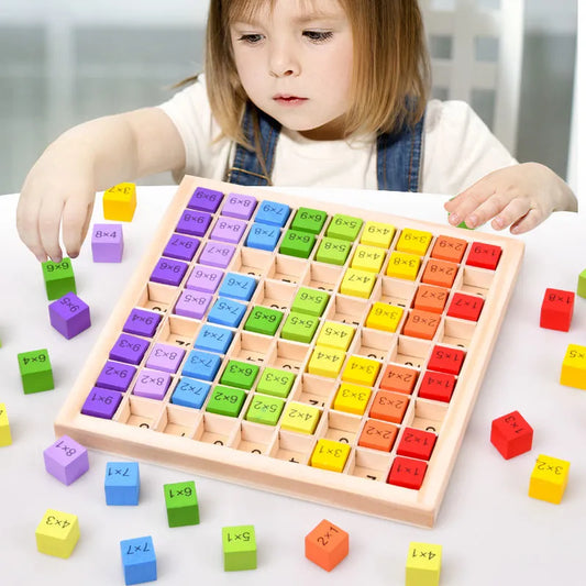 Wooden Toys For Children Baby Toys 99 Multiplication Table Preschool Math Arithmetic Teaching Aids Gift